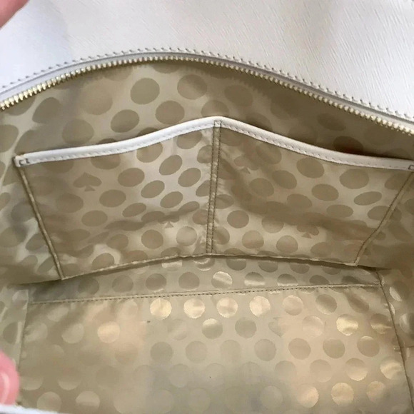KATE SPADE Bright White Large Saffiano Leather Satchel - Picture 10 of 16